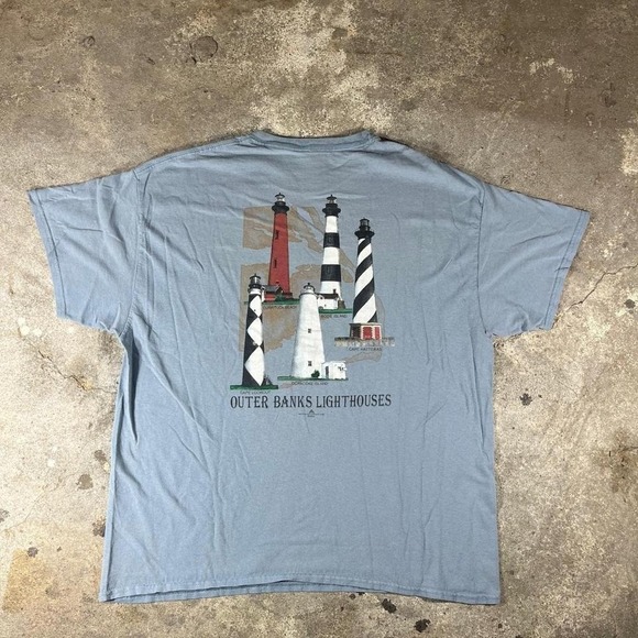 Vintage Y2K outer banks lighthouse cotton tee - Picture 1 of 7